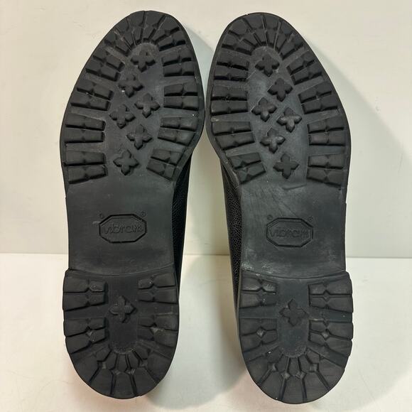 VGUC Salvatore Ferragamo Plain Toe Derby Black Scotch Grain Italy US 11.5 D - Picture 11 of 13